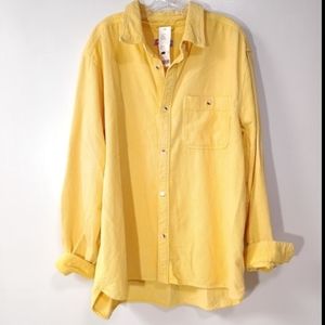 Urban Outfitters Yellow Corduroy Button-Down Shirt